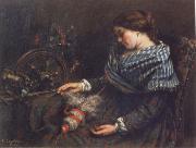Gustave Courbet The Sleeping Spinner USA oil painting artist